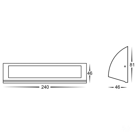 Taso 10w Silver TRI Colour LED Step Light - HV3272T-SLV-12V