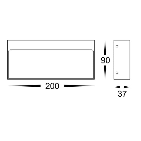Virsma Black Rectangle LED Step lights - HV3275T-BLK-12V