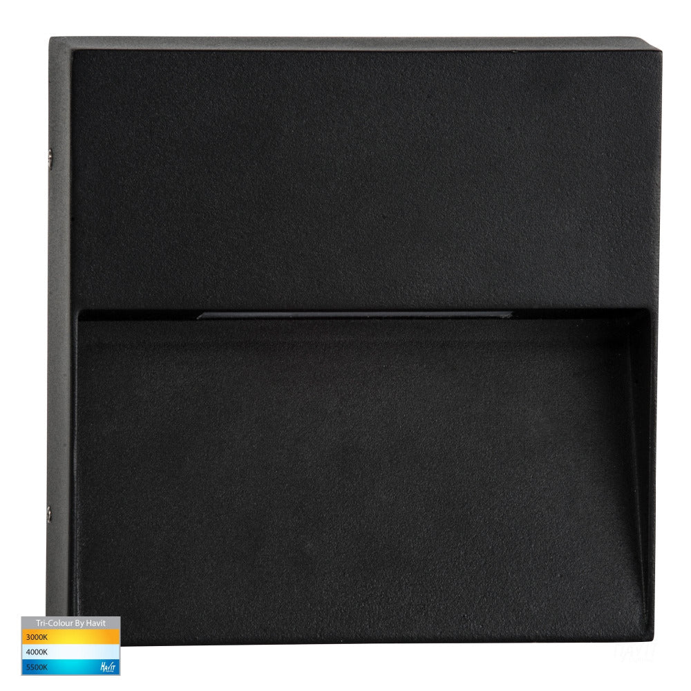 Virsma Black Square LED Step lights - HV3276T-BLK-240V - ARCK Electrical Wholesale Supplies