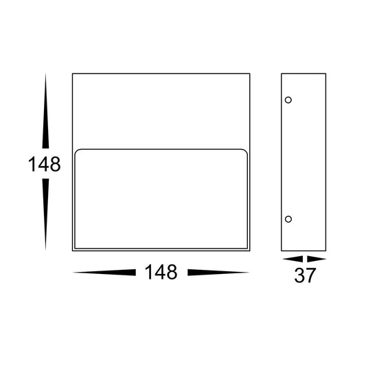 Virsma White Square LED Step lights - HV3276T-WHT-240V