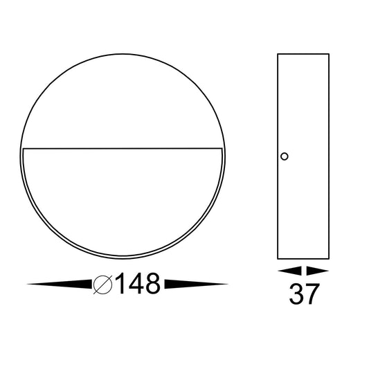 Virsma White Round LED Step lights - HV3277T-WHT-12V