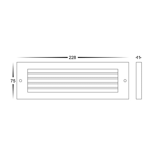 Ardam Solid Brass LED Step Light - HV3296T-BR-12V