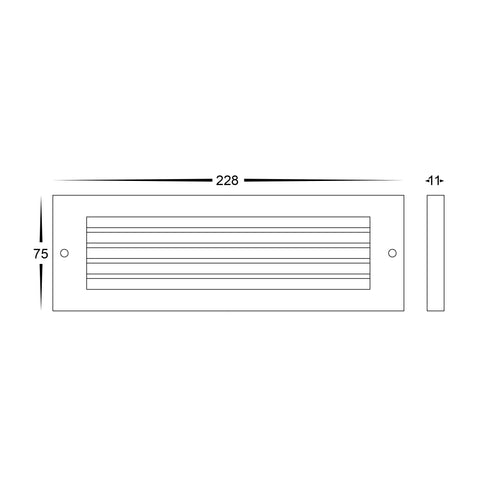 Ardam Solid Brass LED Step Light - HV3296T-BR-12V