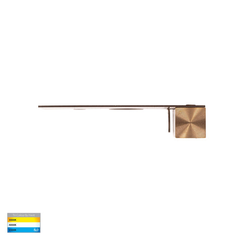 Preston Solid Brass LED Coping Light - HV3297T-BR-12V