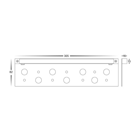 Preston Solid Brass LED Coping Light - HV3299T-BR-12V