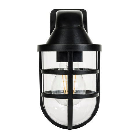 Marina Polycarbonate Black Wall Light - HV3511W-BLK