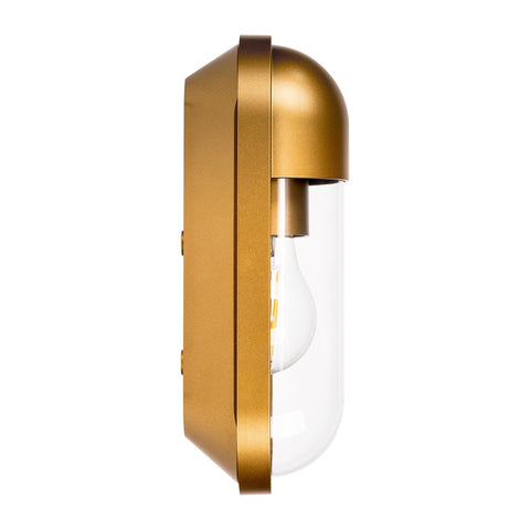 Lume Polycarbonate Brass Wall Light - HV3512W-PB