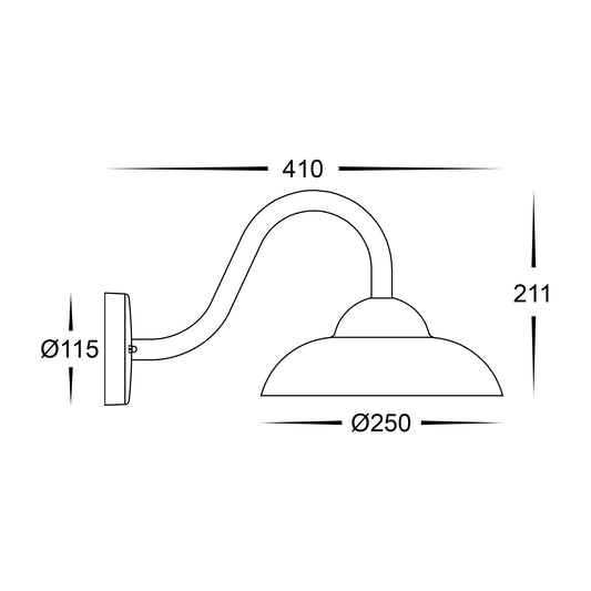 Arkua Aluminium White Wall Light - HV3518T-WHT
