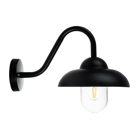 Loka Aluminium Black Wall Light - HV3519W-BLK
