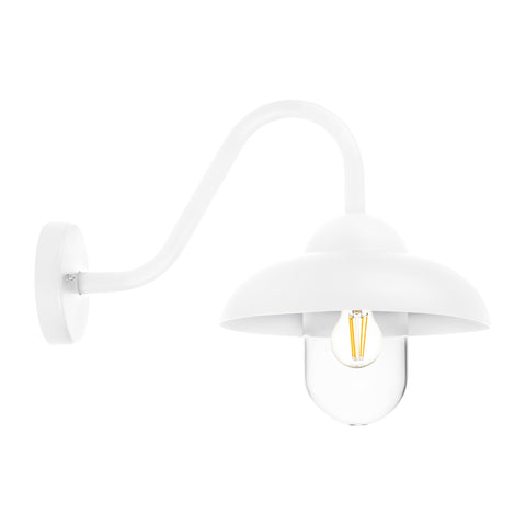 Loka Aluminium White Wall Light - HV3519W-WHT