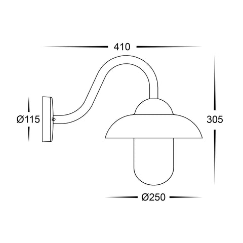 Loka Aluminium White Wall Light - HV3519W-WHT