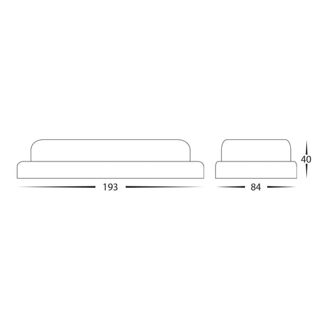 Muovi Polycarbonate Black Wall Light - HV3527T-BLK
