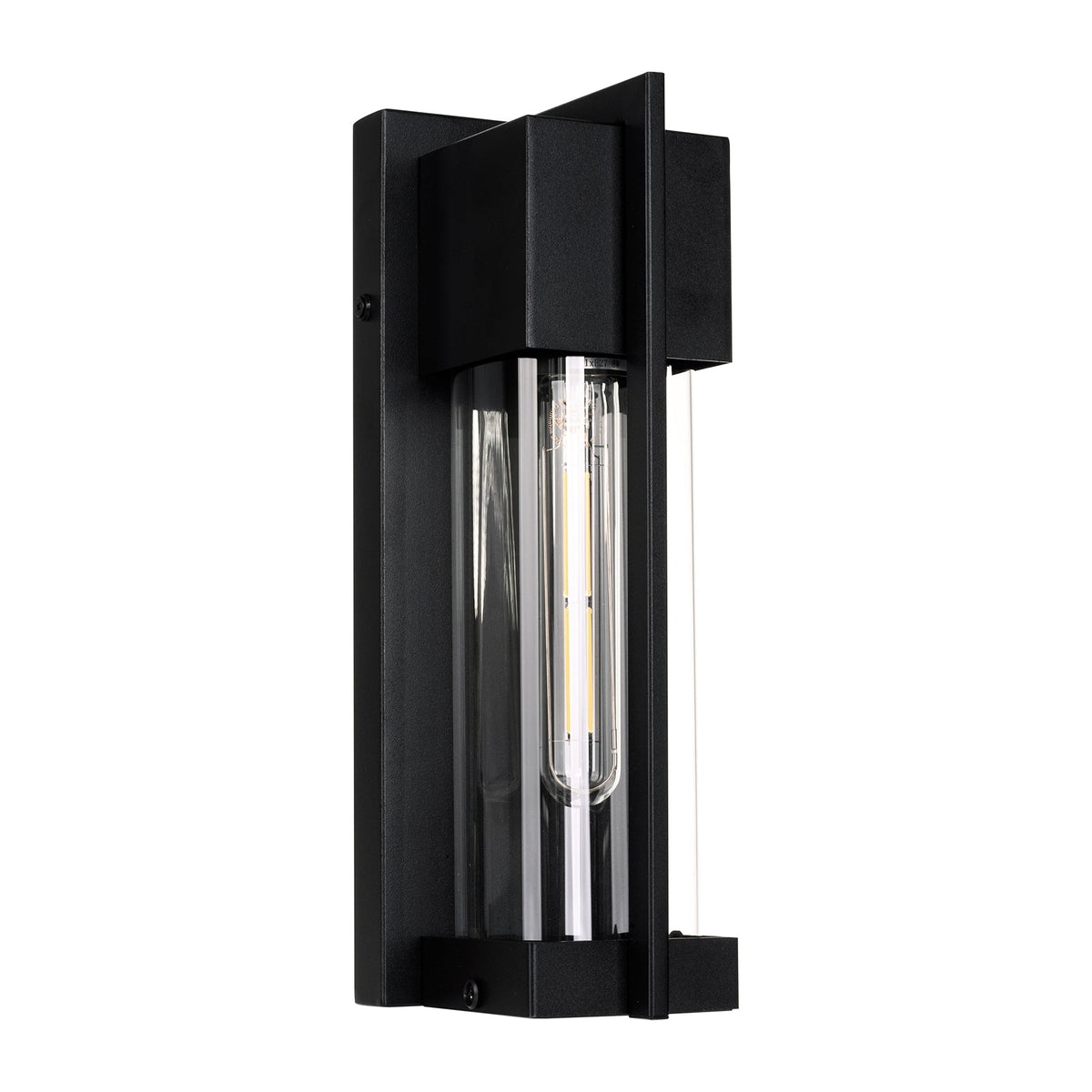 Jace Galvanised Iron Black Wall Light - HV3536W-S-BLK
