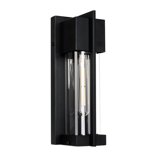 Jace Galvanised Iron Black Wall Light - HV3536W-S-BLK