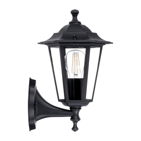 Fibra Aluminium Black 6 Panel Coach Wall Light - HV3552W-BLK