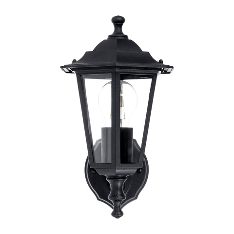 Fibra Aluminium Black 6 Panel Coach Wall Light - HV3552W-BLK