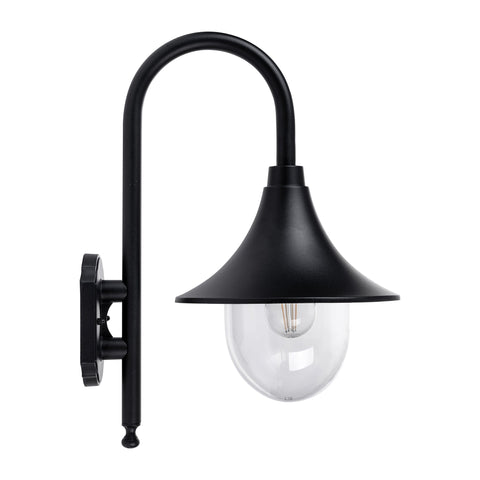 Hove Aluminium Black Coach Wall Light - HV3554W-BLK