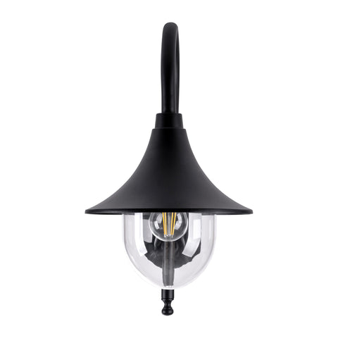 Hove Aluminium Black Coach Wall Light - HV3554W-BLK