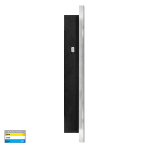 Barline Shadow Aluminium Black 300mm Wall Light - HV3571T-BLK-24V