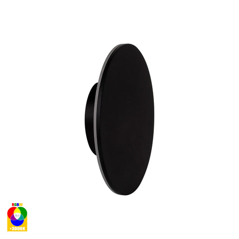 Halo Black RGBW LED Wall Light - HV3591RGBW-BLK