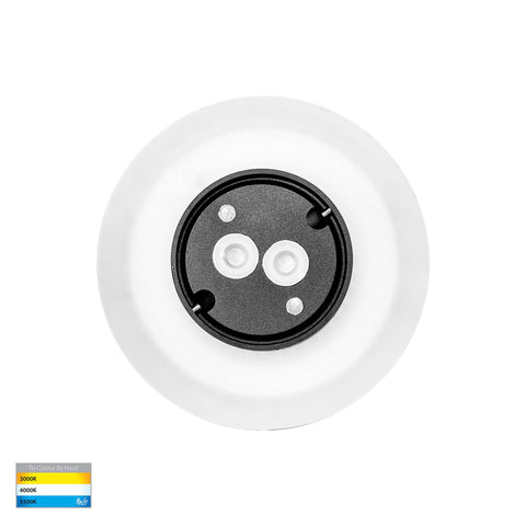 Halo Black TRI Colour LED Wall Light - HV3591T-BLK-12V