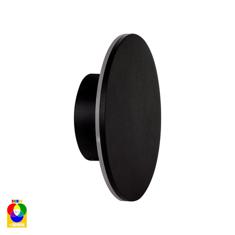 Halo Black RGBW LED Wall Light - HV3592RGBW-BLK