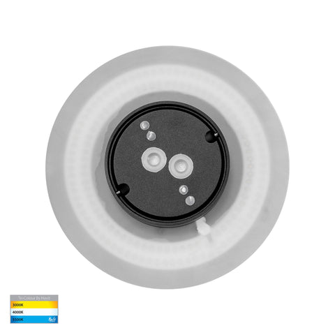 Halo Black TRI Colour LED Wall Light - HV3592T-BLK-12V