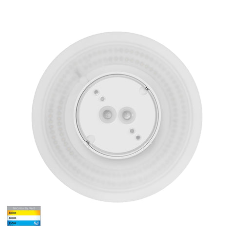 Halo White TRI Colour LED Wall Light - HV3592T-WHT