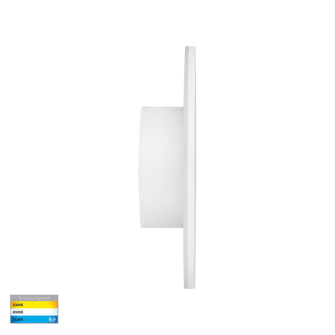 Halo White TRI Colour LED Wall Light - HV3592T-WHT