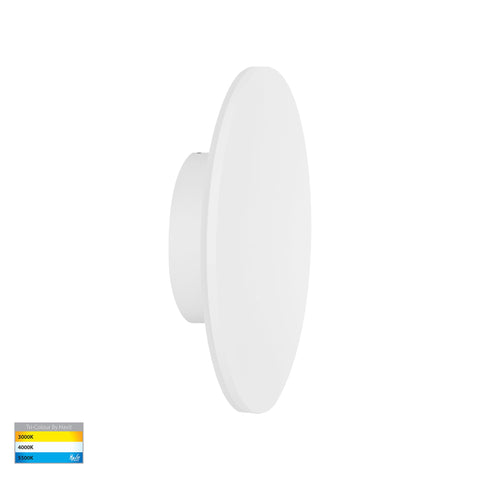 Halo White TRI Colour LED Wall Light - HV3592T-WHT