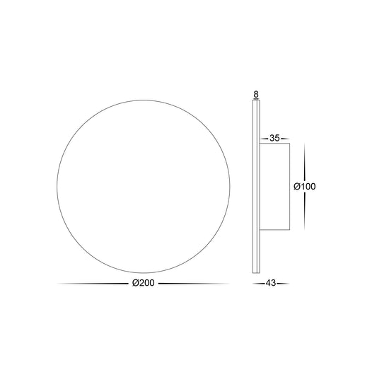 Halo Black RGBW LED Wall Light - HV3592RGBW-BLK