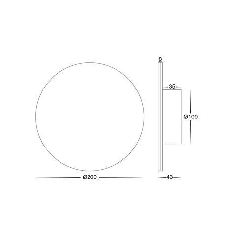 Halo White TRI Colour LED Wall Light - HV3592T-WHT