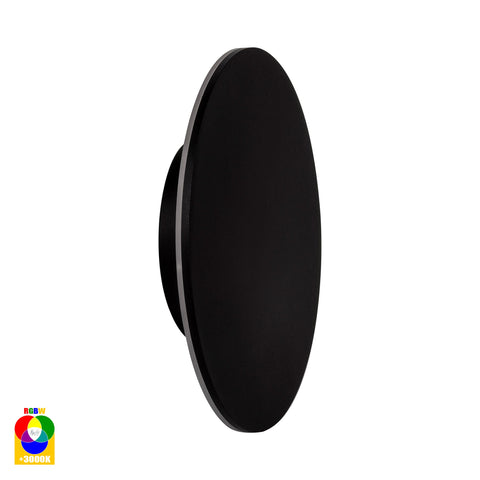 Halo Black RGBW LED Wall Light - HV3593RGBW-BLK