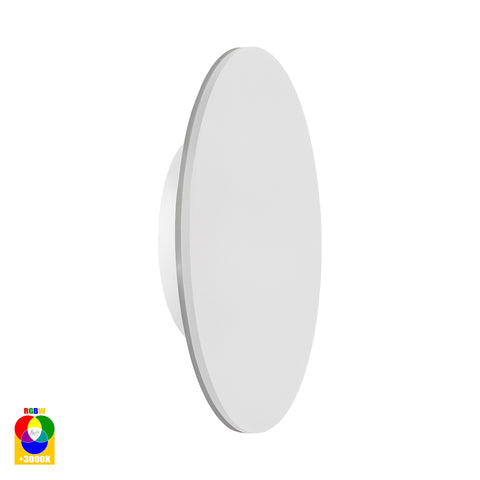 Halo White RGBW LED Wall Light - HV3593RGBW-WHT