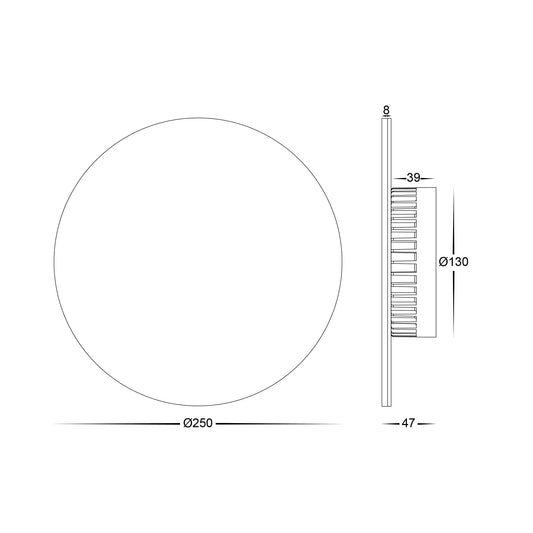 Halo Black RGBW LED Wall Light - HV3593RGBW-BLK
