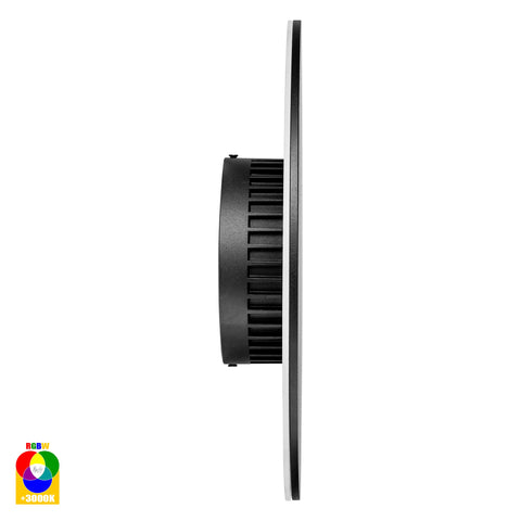 Halo Black RGBW LED Wall Light - HV3594RGBW-BLK