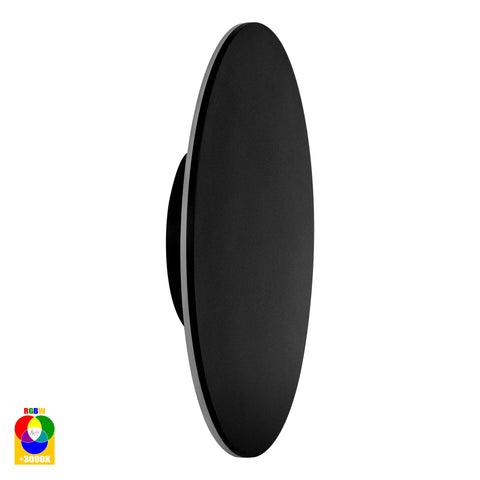 Halo Black RGBW LED Wall Light - HV3594RGBW-BLK