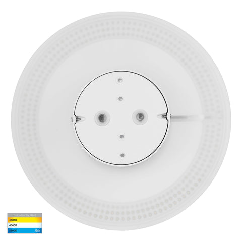 Halo White TRI Colour LED Wall Light - HV3594T-WHT