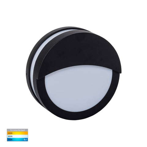 Roto Black LED Bunker Light with Eyelid - HV36012T-BLK