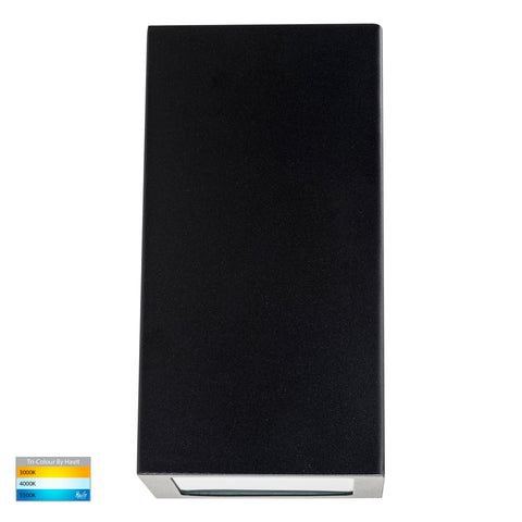 Taper Black TRI Colour LED Wedge Wall Light - HV3601T-BLK