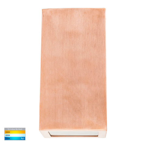 Taper Copper TRI Colour LED Wedge Wall Light - HV3601T-CP