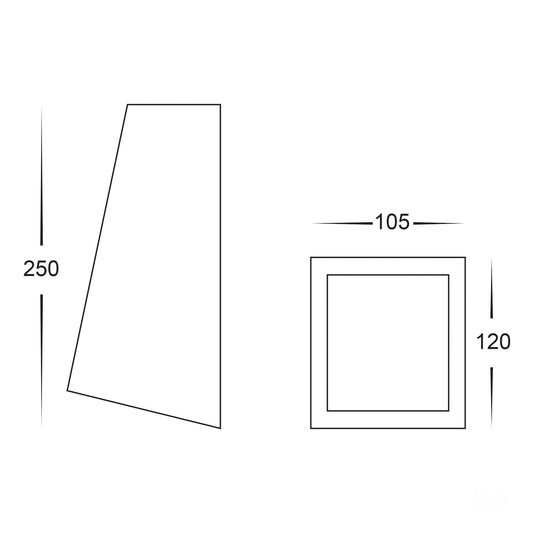 Taper Copper TRI Colour LED Wedge Wall Light - HV3601T-CP
