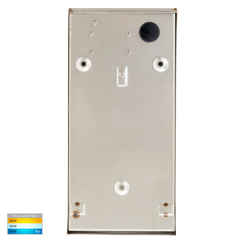 Taper 316 Stainless Steel TRI Colour LED Wedge Wall Light - HV3601T-SS316