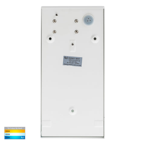 Taper White TRI Colour LED Wedge Wall Light - HV3601T-WHT