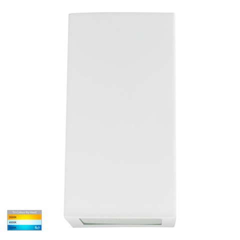 Taper White TRI Colour LED Wedge Wall Light - HV3601T-WHT