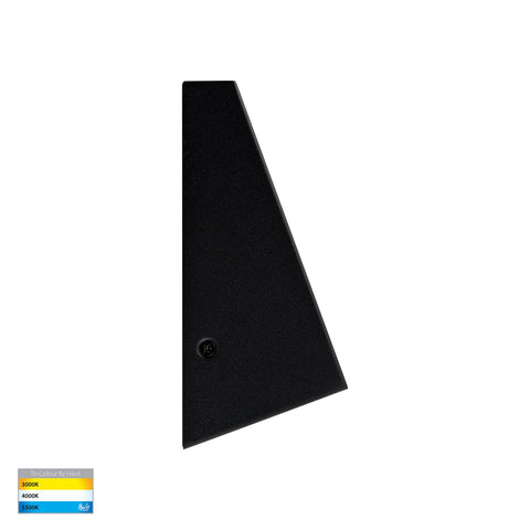 HV3605T-BLK -Taper Black TRI Colour LED Wedge Wall Light - HV3602T-BLK