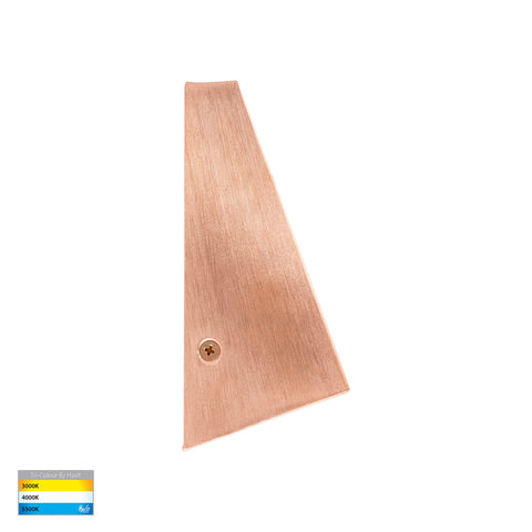 HV3605T-CP -Taper Copper TRI Colour LED Wedge Wall Light - HV3605T-CP