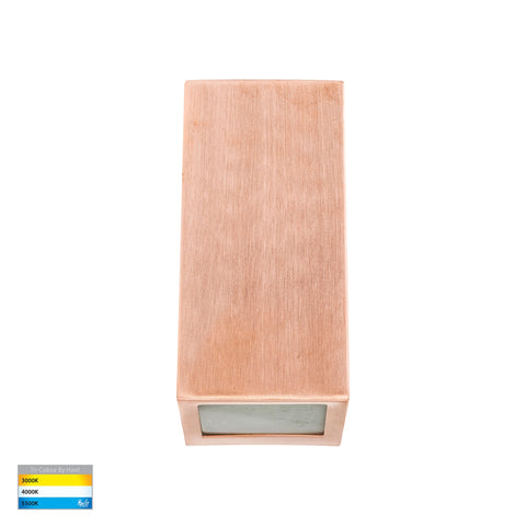 HV3605T-CP -Taper Copper TRI Colour LED Wedge Wall Light - HV3605T-CP