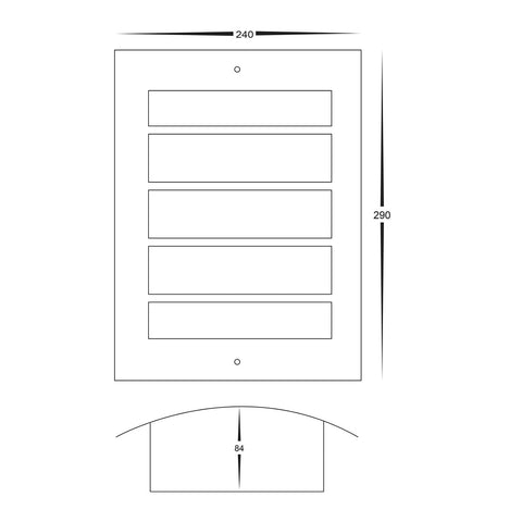 Mask 316 Stainless Steel LED Wall Light - HV36042T