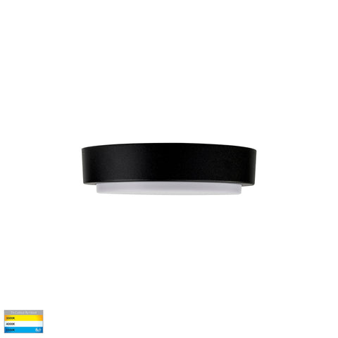 Liptor Black 10w Ceiling Mounted LED Oyster - HV36051T-BLK